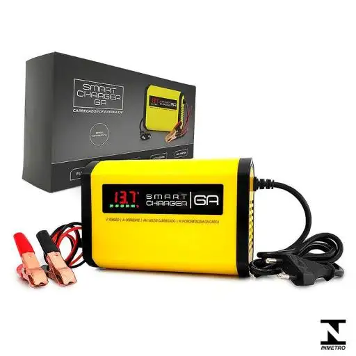 Carregador de Bateria Automotivo Smart Charger 6A Inteligente - Bivolt - 12V