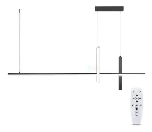 Luminária Pendente Moderna Dourada C/ Controle Remoto E App