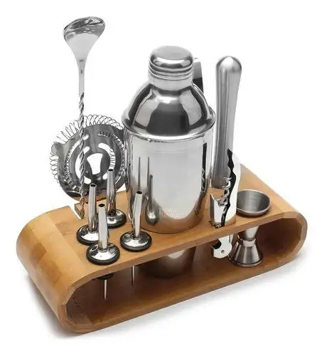  Kit Bar Coqueteleira + Socador Inox 550ml Barman Caipirinha(Copia)