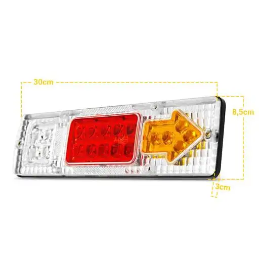 Par Lanterna Traseira 12v~24v Led Universal Todos Caminhões