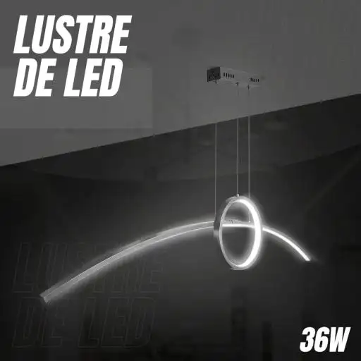 Lustre de LED 36W - Vancouver Preto