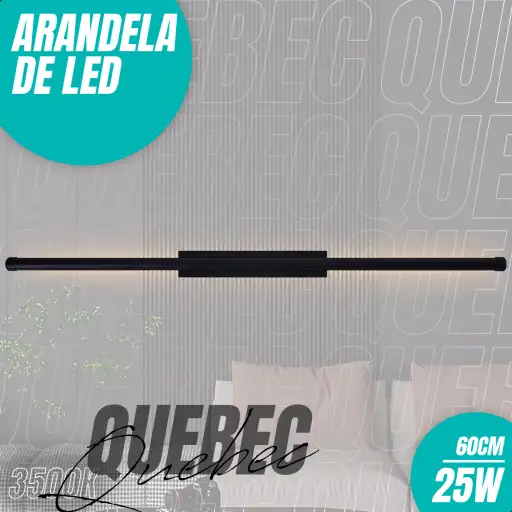 Luminária de LED - QUEBEC - 25W - PRETO